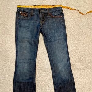 Frankie B Super Low Rise Flares, size 6